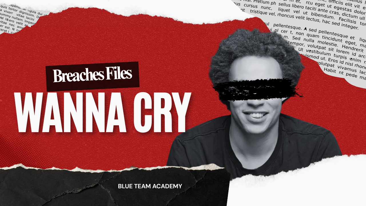Wanna cry title and Marcus Hutchins on screen
