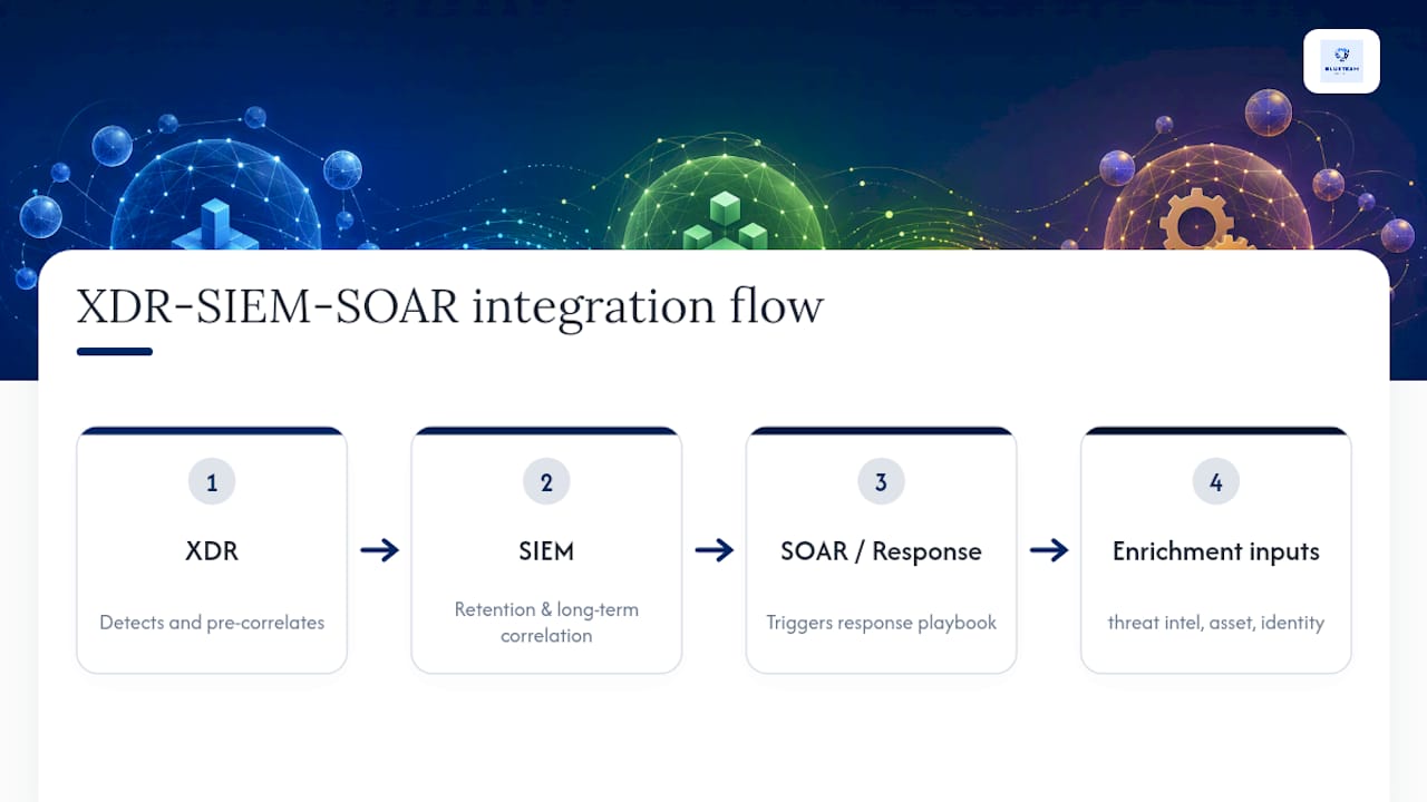 XDR SIEM SOAR threat response flow